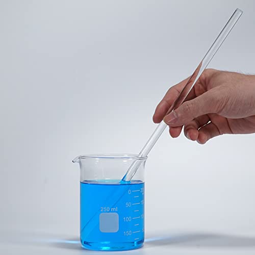 9pcs glass stir sticks glass stirring rod 1234 long 143939 diameter with both ends round 9