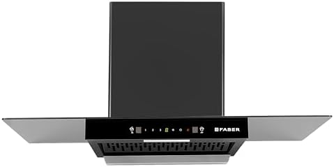 90cm 1300 m³/hr Autoclean T-Shape Kitchen Chimney | Autoclean Alarm | Mood Light | 12Yr Warranty on Motor 2Yr Comprehensive by Faber|Filterless|Touch & Gesture|HOOD IGNIS IN HC SC BK FL 90,Black