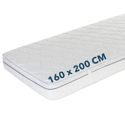 Ortho-Relax Matratze 160x200cm 19cm hoch, Bett Härtegrad H2 & H3, 100 Nächte Probeschlafen, wendbare Matratze mit weicher & Fester Seite, Wendematratze 7-Zonen-Spezial-Komfortschaum-Matratze
