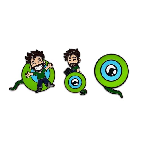 Idée cadeau lot de 3 épingles Jacksepticeye Youtooz émail taille Small