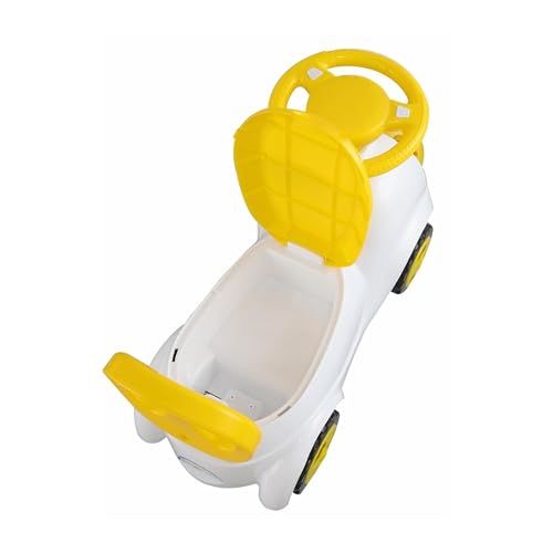 Image of kidsROAR Push Ride On Car for Kids 1-5 Years | Baby Push Car with Music, 3D Lights & Backrest | Premium Ride On Toy Supports Up to 35kg (Tiger, Yellow)
