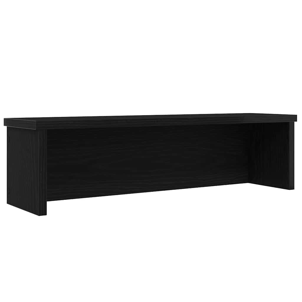 vidaXL Kitchen Rack Stackable Black 50x15x16 cm Engineered Wood, kitchen storage shelf, cabinet organizer, kitchen counter shelf