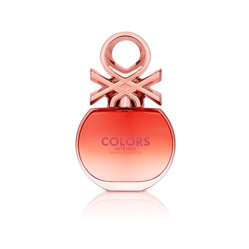 United Colors of Benetton Rose Intenso, Eau de Toilette para Mujer, Larga duración, Fragancia intensa, joven y fresca, Notas florales y frutales, Optimo para uso diario, 50 ml