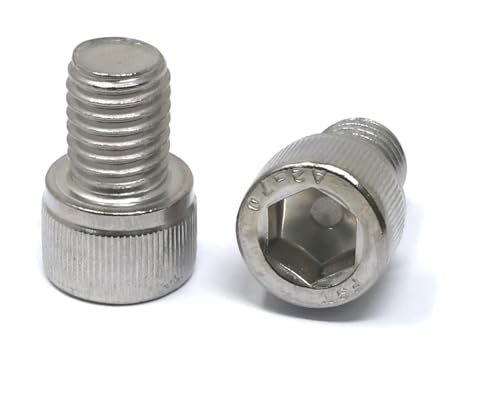 Image of iexcell 5 Pcs M12 x 16mm Thread Pitch 1.75 mm Stainless Steel 304 Hex Socket Head Cap Screws Bolts Kit