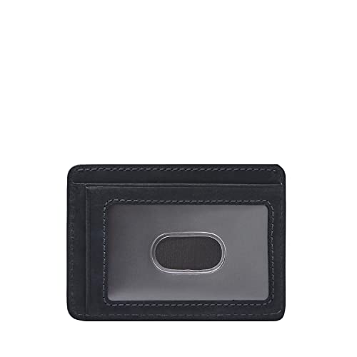 Image of Fossil Men's Everett Leather Slim Minimalist Card Case Front Pocket Wallet, Midnight Navy, (Model: ML4398406)