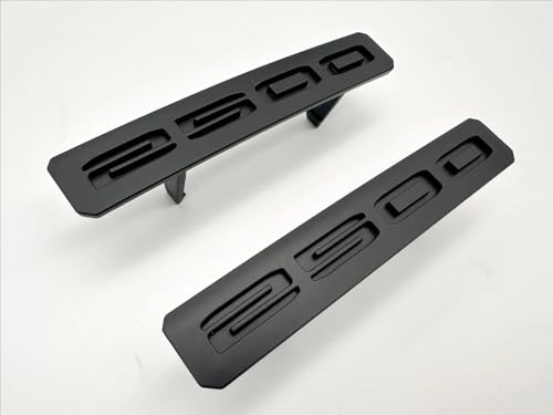 Image of 2Pc Front Bumper Fascia Side 2500 Emblems 3D Nameplates Badge Replacement for 2024+ Sierra 2500HD 86578370 86578372 (Matte Black)