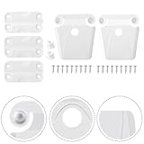 Qualoramall CML - Kit de pestillo y bisagras de repuesto para enfriadores iglú de 50 a 165 cuartos de galón, incluye 2 pestillos de plástico blanco, 3 bisagras, 18 tornillos de acero inoxidable para