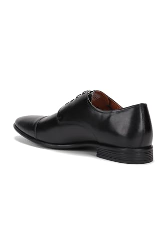 Image of Louis Philippe Men Premium Leather Breathable Lining Material Anti Slip with Heel TPR Sole Formal Derby Shoes