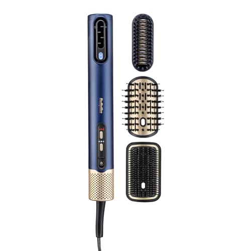 BaByliss Air Wand - Hair Dryer, Straightener and Styler All in One, Wet to Dry, Anti Frizz, No Heat Damage, 3 Attachments, AS6553U - Amazon Exclusive