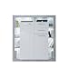 Produktbild trendteam smart living - Rock - Sideboard - Weiß Hochglanz/Grau - Highboard mit 2 Türen, 2 Schubladen, 9 Einlegeboden und 8 offenen Fächern - (BxHxT) 121 x 128 x 40 cm - chromfarbene Griffe