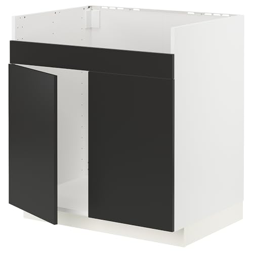 Évier double vasque HAVSEN d'exception et meuble METOD anthracite mat