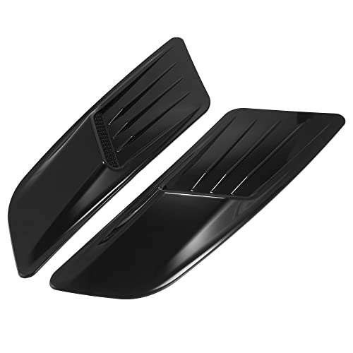 X Autohaux Pair Front Hood Engine Bonnet Air Vent Outlet Cover Trim Glossy Black For Ford For Mustang 2015-2017 #TOP15