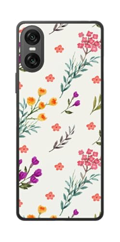 ClearView Sony Xperia 10 VI用 プリント 背面 保護 フィルム 日本製 Design by YA 花 模様 1