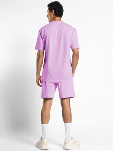 Image of Vogaan Men's T-Shirt and Shorts Set | Pyjama Set for Men | Co-ord Set | Cotton Printed Top & Shorts Night Suits Set