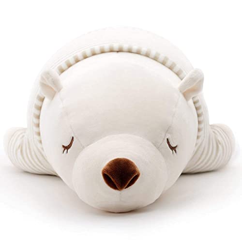 Image of Niuniu Daddy 1.9LB 15in Weighted Stuffed Animals Polar Bear Calming Plush