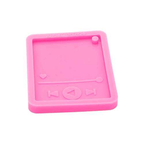 Shiny Glossy Resin Media Player Mold Epoxy Craft Keychain Silicone Moulds Polymer Clay DIY Jewelry Making Silicone Molds