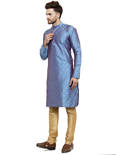 Sojanya (Since 1958 Men'S Silk Blend Kurta & Churidar Pyjama Set3
