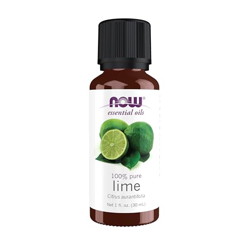 NOW Essential Oils Lime Oil Citrus Aromatherapy Scent Cold Pressed 100% Pure Vegan Child Resistant Cap 1-Ounce