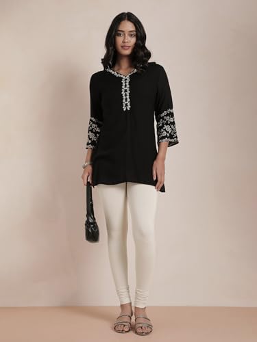 Image of TWIN BIRDS Tailored Cut and Classic Fit Super Stretchable Elastane Fabric Churidar Leggings for Women