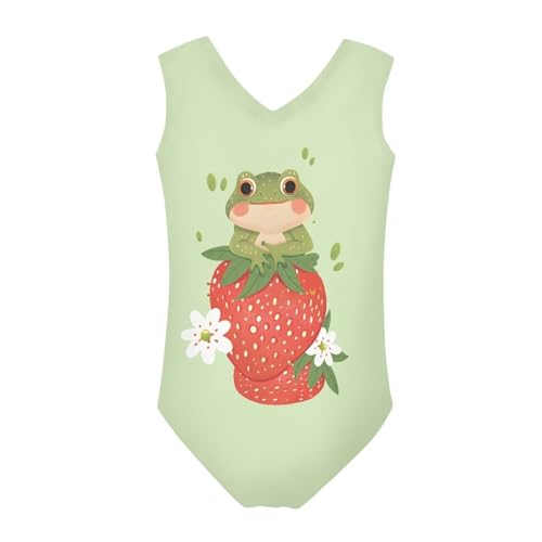 Image of Fashion Print One-Piece Swimsuits for Girls,Soft Stretchy One Piece Bathing Suit Quick Dry Beach Swimwear 5-14 Years