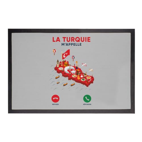 Fabulous Paillasson Gris - La Turquie m'appelle Voyage Culture - Dimensions: 60x40cm