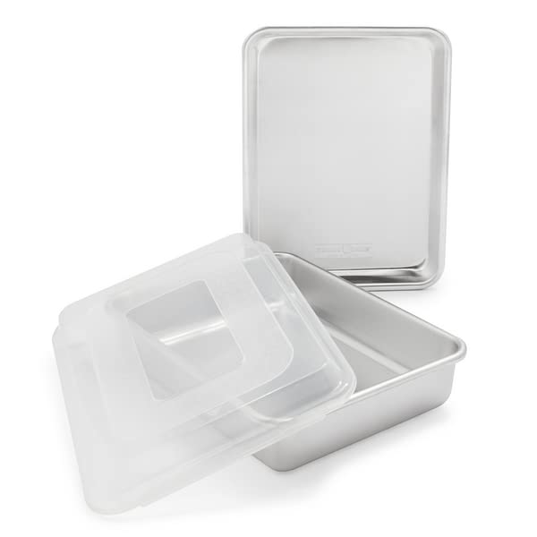 Nordic Ware Naturals 3 Piece Baking Pan Set, Natural Aluminium Baking Sheet with Superior Heat Conductivity - Image 4