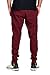 PROGO USA Men's Joggers Sweatpants Basic Fleece Marled Jogger Pant Elastic Waist (Small, Burgundy)
