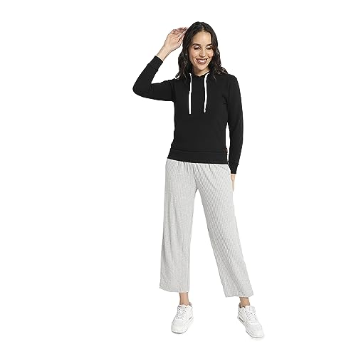 Image of PINACOLADA Women's Pullover Hoodie with Kangaroo Pockets for Casual Wear | Hooded Neck | Long Sleeve | Drawstring Closure | Cotton Sweatshirt Crafted with Comfort Fit for Everyday Wear