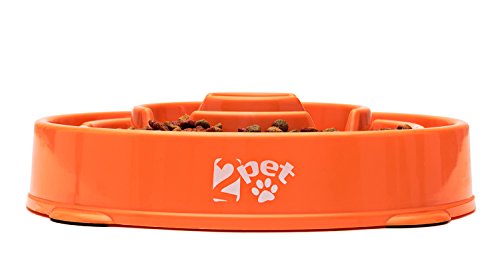 Slow Feed Dog Bowl Slowly Bowly By 2Pet. Fun Interactive Dog Dish For Fast Eaters. Prevent Bloating. Fun To Use Dog Bowl. Cat Feeder Friendly. [Skid Protection Upgraded] #TOP5