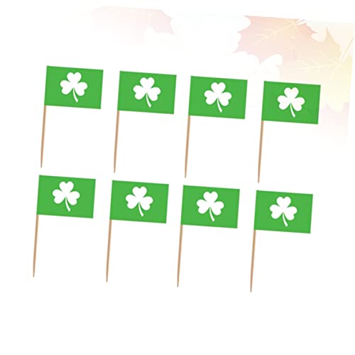 Amosfun 200 Pçs Para Sobremesa Seguro Bolo Patricks Day Toppers Palitos Decoração Palhetas Decorativ