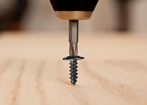 Image of Wensilon(400 pcs)#6x3 /4 inch Phillips Truss Head Wood Screws Black Galvanizing Quick Metal Self Tapping.