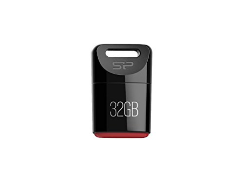 Silicon Power SP032GBUF2T06V1K Touch T06 Chiavetta USB 2.0 Mini da 32 GB, Nero