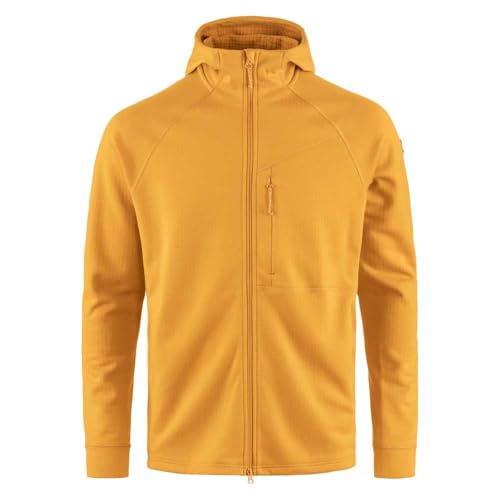 Image of Fjallraven Abisko Grid Fleece Hoodie Men's Jacket - Lightweight Breathable Stretch Grid Midlayer for Hiking Trekking Outdoor