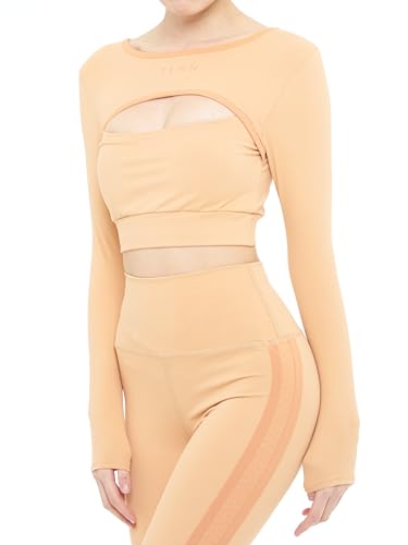 [テン] アスレジャー カップ付きカラートップス レディース オレンジ