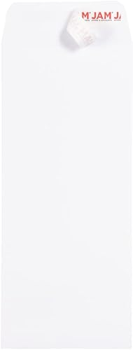 Miniatura 2 de JAM PAPER #14 Policy - Sobres comerciales de catálogo de extremo abierto con cierre de despegar y sellar, 5 x 11 12, color blanco, paquete de 25