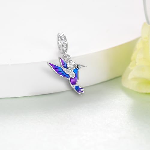Hummingbird Charm 925 Sterling Silver Hummingbird Charm for Bracelets Hummingbird Jewelry Gifts for Women3