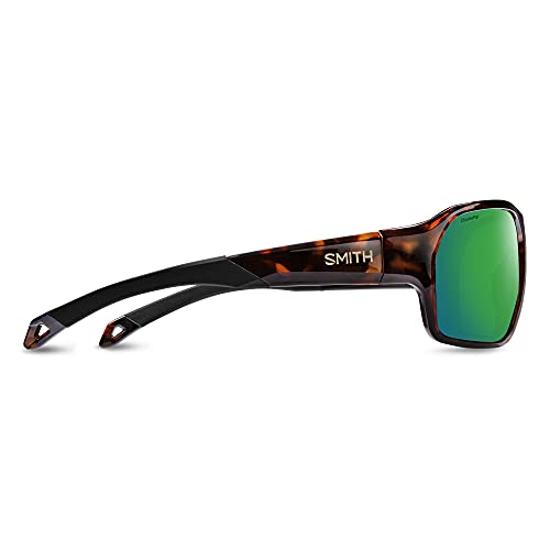 Image of Smith Deckboss Sunglasses Matte Tortoise /ChromaPop Polarized Green Mirror, One Size