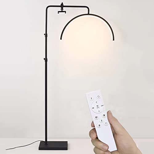 Lampadaire pour Extensions de Cils avec Télécommande et Hauteur Réglable Noir