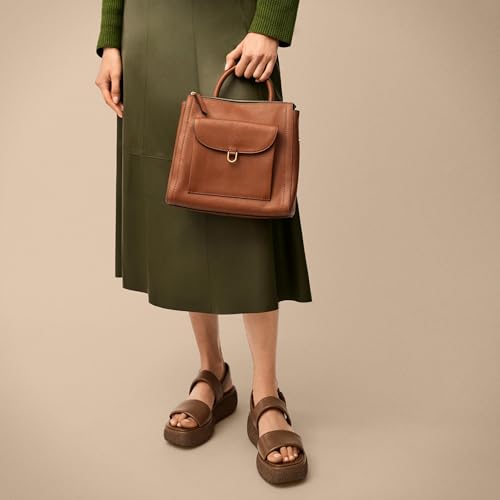 Image of Fossil Women's Parker Leather Convertible Backpack Purse Handbag for Women