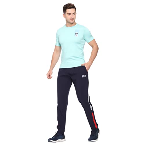 Image of Men's Ns Lycra Spandex Mixx Polyester Sports Trackpants with Both Side Zipper Pockets
