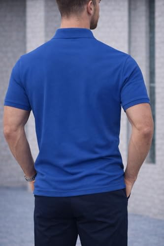 Image of Mack Jonney Men's Cotton Polo T-Shirt|Solid Regular Fit|Half Sleeve Collar T-Shirt for Casual Wear-MJ-32