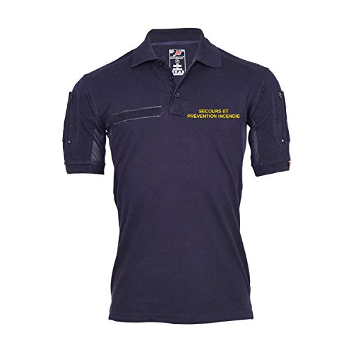 Polo de sauvetage #34607 anti-incendie bleu M pour les interventions de secours
