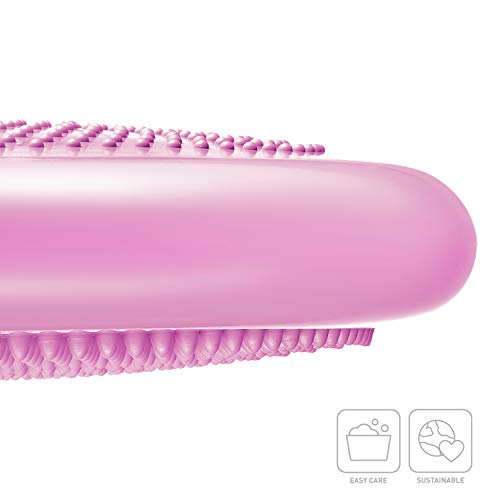 BODYMATE Ballsitzkissen inkl. Pumpe Princess-PINK 34cm Durchmesser - Balance-Kissen, Luftkissen, Balance Pad, Noppenkissen - Core-, Fitness-, Reha-, Koordinations- und Rückentraining