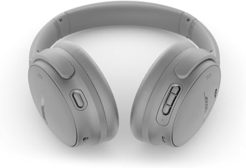 Image of Bose QuietComfort Headphones - Wireless Bluetooth Headphones, Active Over Ear Noise Cancelling and Mic, Deep Bass Bundle + Desktop Headphone Stand + Green Extreme Dual Wall Charger (Moonlight Grey)
