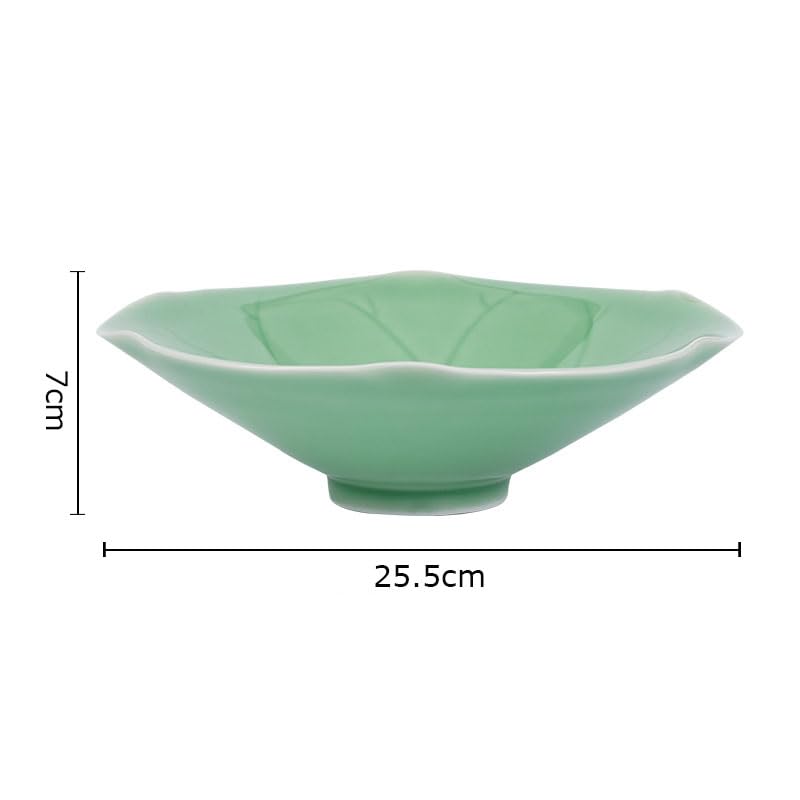 Talerze Obiadowe Ceramiczny Talerz Na Owoce W Kształcie Liścia Lotosu Kuchnia Restauracja Specjalna Zastawa Stołowa Nowoczesna Kreatywna Miska Na Sałatkę Miska Na Makaron Talerz Obia10inch-One Size