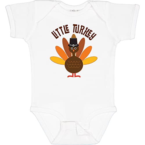 inktastic Little Turkey Thanksgiving Baby Bodysuit 6 Months 0020 White 247e2
