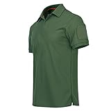 T-shirt tactique militaire à manches courtes pour le sport de plein air à séchage rapide, Revers vert, 4XL