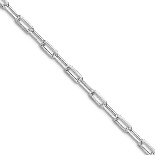 Chaîne à maillons ouverts allongés en argent sterling 925 rhodié 2,75mm