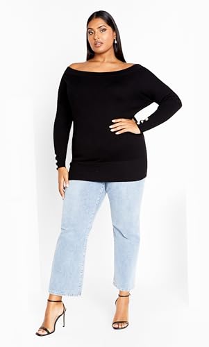 City Chic Women's Plus Size Jumper Intrigue2