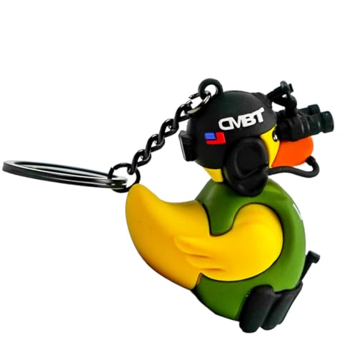Combat Iron Tactiduck Novelty Rubber Duck Keychain | Durable Key Chain Duck Accessory | USA Law Enforcement Tactiduck Keychain